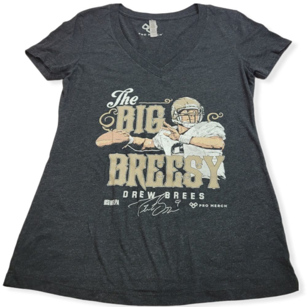 Pro Merch Drew Brees vneck shirt L